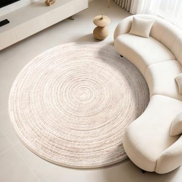 Imagem de Asrug Tapete redondo grande de 1,8 m, tapetes circulares de fazenda para sala de estar, antiderrapante, lavável à máquina, tapete redondo para cozinha, quarto, berçário, sala de jantar, tapete macio