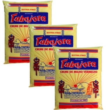 Imagem de Kit 3 Fubá Creme de Milho Sem Glúten Vegano 100% Natural - Tabajara