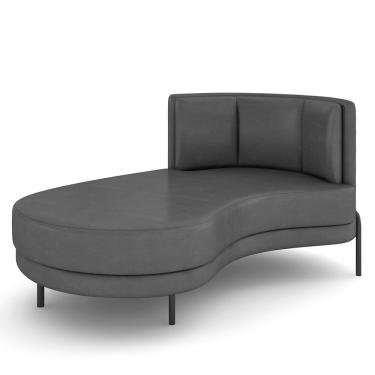 Imagem de Sofá Chaise Longue Living Lucca Esquerdo D02 Corano Cinza C-03