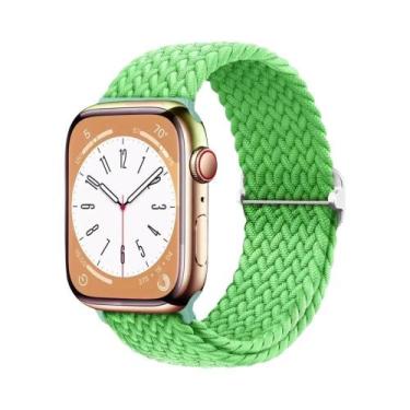 Imagem de Pulseira Ajustável De Elástico Trançado Para Apple Watch 45mm 49mm 44m