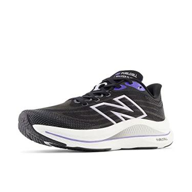 Imagem de New Balance FuelCell Walker Elite V1 Tênis de caminhada feminino, Preto/Indigo elétrico/cinza violeta, 7 X-Wide