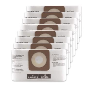 Imagem de Pacote com 8 sacos de vácuo 43270 para Craftsman 4 galões Shop Vac CMXEVBE17612 e DeWALT DXV04T 4 galões Vac, peça de reposição # CMXZVBE43270 Sacos de coleta de poeira fina