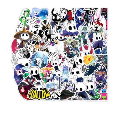 Imagem de Adesivos Hollows Knights Anime 50 peças de PVC impermeável