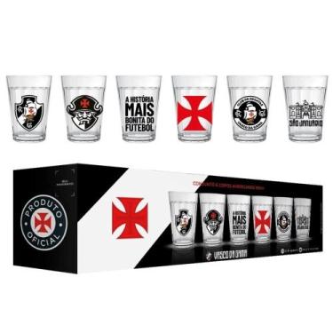 Imagem de Conjunto De Copo Americano Vasco Licenciado Kit 6 Peças - ALLMIX, Vasc