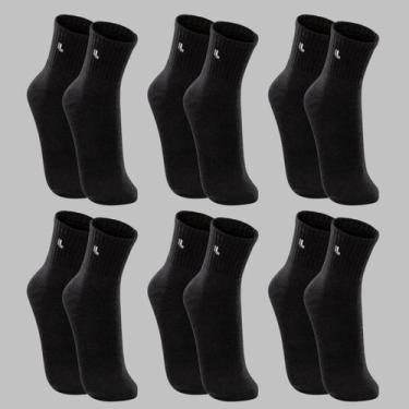 Imagem de Kit 6 Pares Meias Lupo 3148 Unissex Algodão Lisa Premium Sport Origina