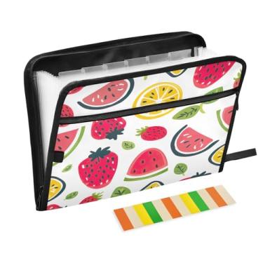 Imagem de Wassud Pasta organizadora de arquivos de papel A4 com etiquetas e pastas de arquivos expansíveis, 13 bolsos