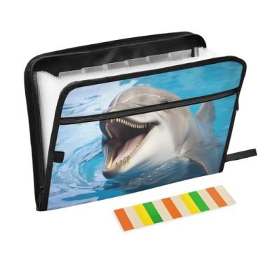 Imagem de Wassud Kea Organizador de arquivos sanfonado com 13 bolsos, pastas expansíveis com abas e adesivos, organizador de pastas de documentos de recibo de papel tamanho carta A4 para viagens de escritório