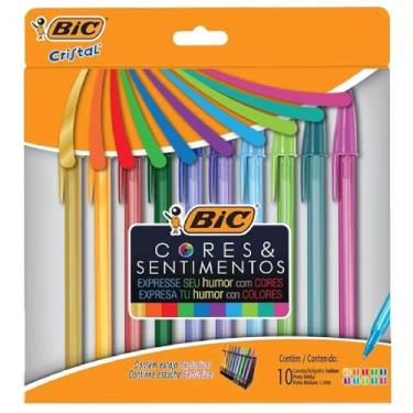 Imagem de BIC, Caneta Ponta Média, Cores e Sentimentos, 10 Unidades