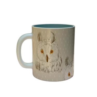 Imagem de Caneca Xícara de Café Porcelana 300ml Desenho Esboço de Coruja