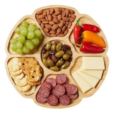 Imagem de Tábua de frios Petisqueira em MDF Flower Bandeja para Aperitivos Tábua Decorativa petiscos