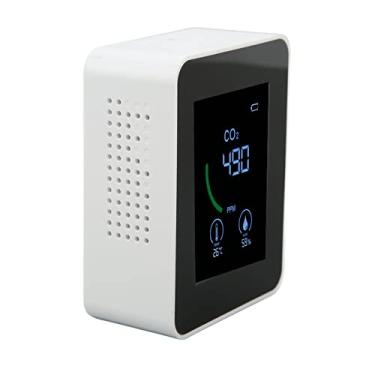 Imagem de Solinder Monitor de Dióxido de Carbono Com Carregamento USB Sensor TVOC Detector de Qualidade do Ar, Sensor TVOC, Detector de Qualidade do Ar para Escolas, Hospitais (Branca)