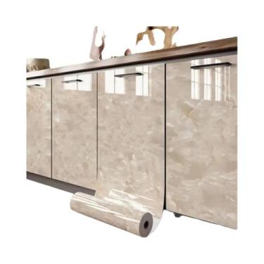 Imagem de Papel De Parede Autoadesivo Impermeável Em Filme De Pérola PVC Preto E