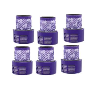 Imagem de Hujscufdjy Cyclone Absolute Animal Total Clean Lavável Hepa Post Filtro Substituição Acessório de Peça de Aspirador de Pó, Compatível com Dyson V10 SV12 (6PCS)