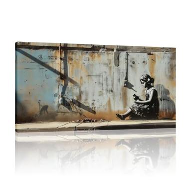 Imagem de Dream Graffiti Art Canvas, Banksy Style Canvas, Banksy Canvas Home Street Art, Sala de Estar, Pintura Graffiti - (72 x 142 cm) 71 x 142 cm sem moldura