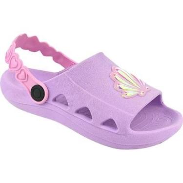 Imagem de Babuche de Menina Infantil Luelua Concha Glitter Rosa Divertida-Unissex