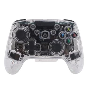 Imagem de Cryfokt Controlador de Gamepad RGB Sem Fio Com Botão Traseiro Personalizável para PC IOS Steam, Bateria de íon de Lítio de Alta Capacidade, Resistência de 10H para Entusiastas de Jogos