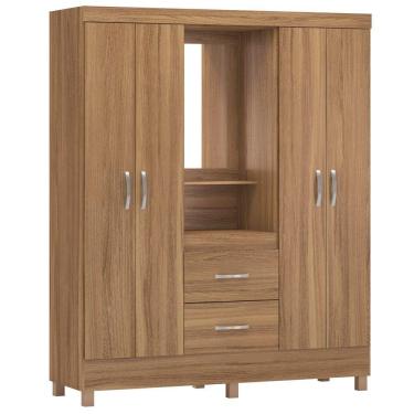 Imagem de Guarda Roupa 4 Portas Com Pés E Espelho Lord Amêndola 42220