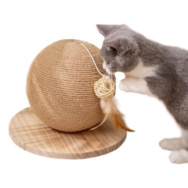 Imagem de Brinquedo Bola de Arranhar para Gatos, Interativo Resistente À Mordida, Brinquedo Interativo para Gatos em Interior, Gatinhos Pequenos e Grandes, Brincadeira, Escalada em Casa, Quarto, Sala e Diversão