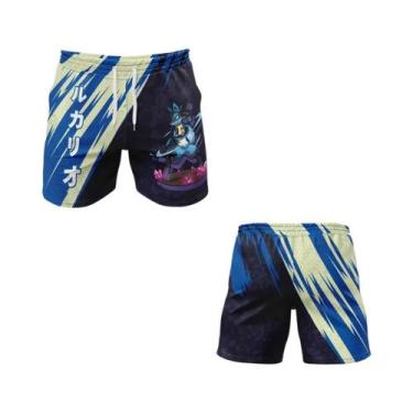 Imagem de Camiseta Masculina Lucario Pokemon Cosplay Gym, Camiseta De Exercício 