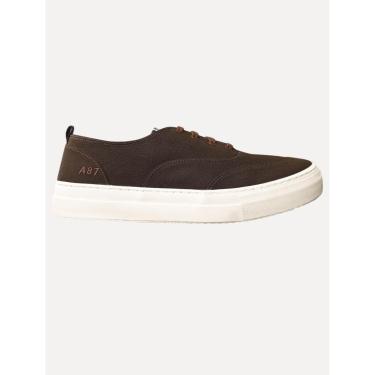 Imagem de Tênis Aeropostale Masculino Casual Lona Baixo A87 Bordado Marrom Café-Masculino