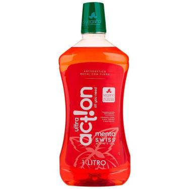 Imagem de Antisséptico Bucal Com Flúor Ultra Action Menta Swiss Mentol 1L-Unissex