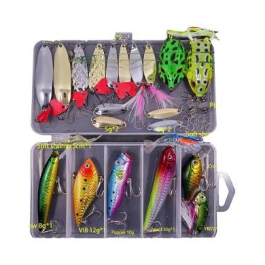 Imagem de Conjunto Grande De Iscas De Pesca Mistas, Kit De Iscas Artificiais Ríg