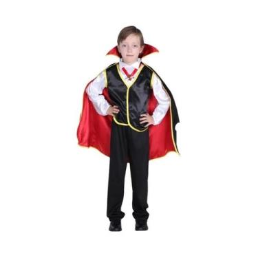 Imagem de Fantasia De Vampiro Para Crianças Para O Halloween, Traje Assustador P