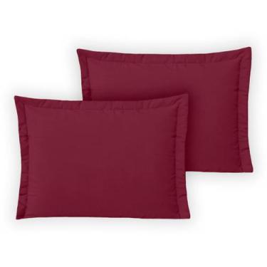 Imagem de 2 Fronhas Com Abas em 3 lados 70cm x 50cm Percal 180 Fios - Bem Me Que
