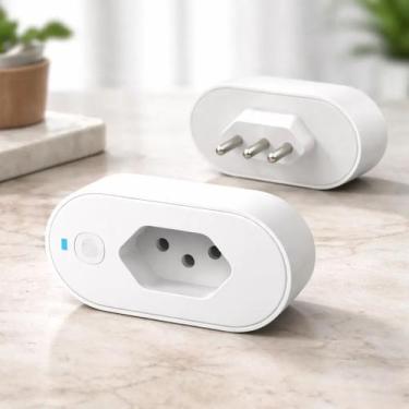Imagem de Tomada Inteligente 16a Wi-fi Bivolt Alexa Google Automação Branco - Va