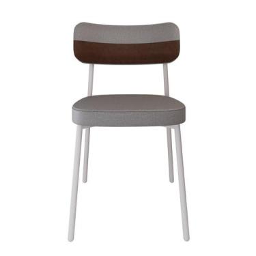 Imagem de Cadeira Alloa Fixa com 4 Pés 50 x 44,7 x 83,8 cm com 1 Unidade Cinza/W
