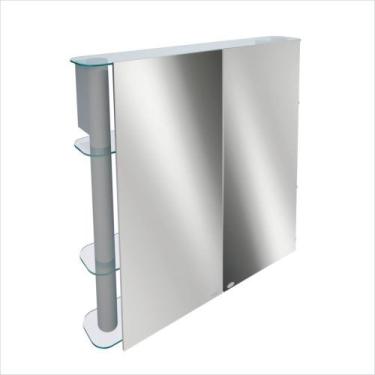 Imagem de Espelheira -Slip Ii Silver 64,0cm x 62,0cm x 11,0cm Prata - Cris Metal