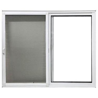 Imagem de Janela de Alumínio Vitro 2 Folhas com Tela Mosquiteira 100x120 Branco 