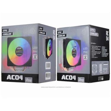 Imagem de Cooler para Processador AC04 com Dissipação 150W e Fan 120MM PWM Multicolor K-Mex