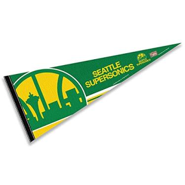 Imagem de WinCraft Seattle Supersonics Throwback Retro Vintage Pennant Flag