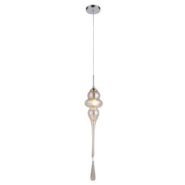 Imagem de Pendente de Vidro Organika 64,5cmx13cm Bella Iluminação Âmbar