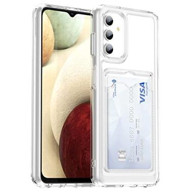 Imagem de FZYM Capa fina transparente para Samsung Galaxy A04s, capa protetora de telefone macia com slot para cartão capa de proteção TPU flexível para Samsung Galaxy A04s (6,5 polegadas)