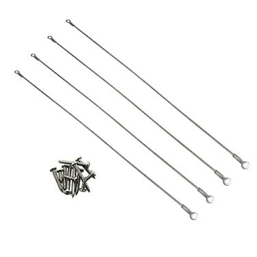 Imagem de BAIRONG 4 peças de alça de tampa de substituição com 12 peças de parafusos para refrigeradores Coleman ou Igloo peças refrigeradoras de aço inoxidável, revestido de plástico prata