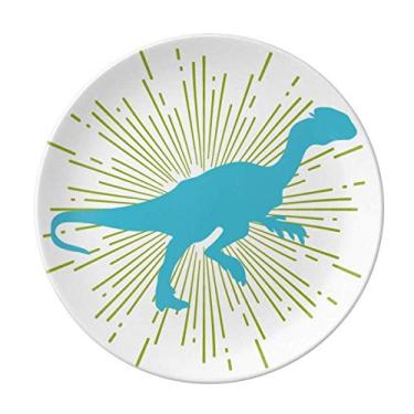 Imagem de Prato decorativo de porcelana para caçar carnes com animais