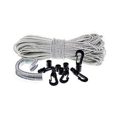 Imagem de Kit de cabo de choque PARACORD Planet 0,35 cm – 5 ganchos de extremidade de cabo de choque – 100 unidades 15 calibre C estilo pino ponta sem ponta 0,65 cm – (padrão x 30 pés)