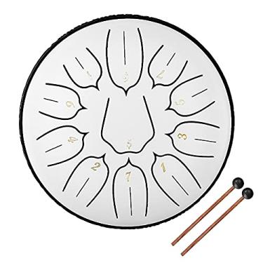 Imagem de Chusui Tambor de língua de aço de 11 tons de 6 polegadas D-Key Hand Pan Drums com baquetas instrumentos musicais de percussão