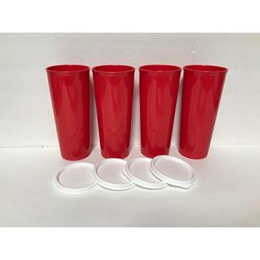 Imagem de Tupperware Conjunto de 4 copos vermelhos de 473 ml
