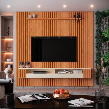 Imagem de Painel Ripado para TV Até 75 Polegadas Intense com Nicho 225cm