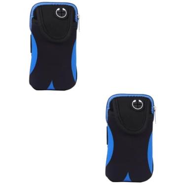 Imagem de Uonlytech 2 Unidades bolsa de braço suporte para telefone em execução suporte para celular saco de pacote de braço à prova de suor braçadeira esportiva Esportes titular do telefone móvel