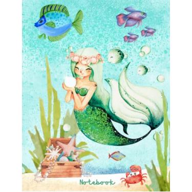 Imagem de Caderno sereia 21 x 27 cm e 120 páginas pautadas