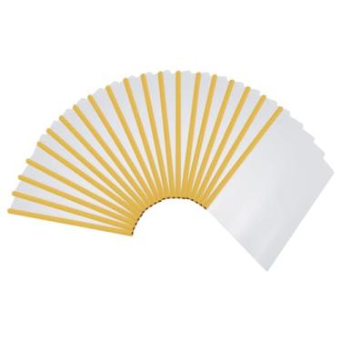 Imagem de PATIKIL Capas de relatório transparentes com barra deslizante, 20 peças de capas de currículo com aderência deslizante de 10 mm, capacidade de 75 folhas, pastas de apresentação A4 para arquivo,