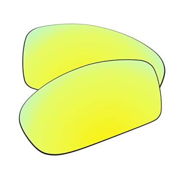 Imagem de EZReplace Lentes de reposição para óculos de sol Oakley Monster Pup (lentes polarizadas) – Serve para armação Oakley Monster Pup (amarelo dourado)