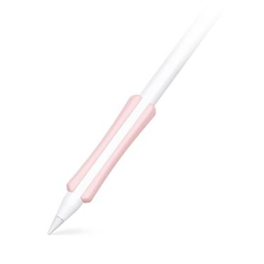 Imagem de NimbleGrip 2 Capa ergonômica de silicone premium dupla face, capa confortável, funciona com apertar duplo toque e carregamento sem fio, compatível com Apple Pencil Pro 2ª geração e USB-C (rosa)