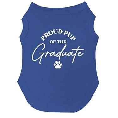 Imagem de Camiseta de cachorro Proud Pup of The Graduate Graduation Class of 2024 tamanhos para filhotes, brinquedos e raças grandes (azul royal, 2GG 737)