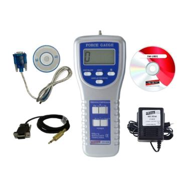 Imagem de Kit Dinamômetro Digital 5Kgf Tração Compressão Dd-500 Portátil Instrutherm Estojo Software Cabo Rs-232 P2 Db9 Adaptador