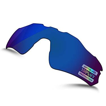 Imagem de Bowyer Lentes de reposição polarizadas para óculos de sol Oakley Radar EV Family, Espelhado azul safira, Radar EV Path OO9208